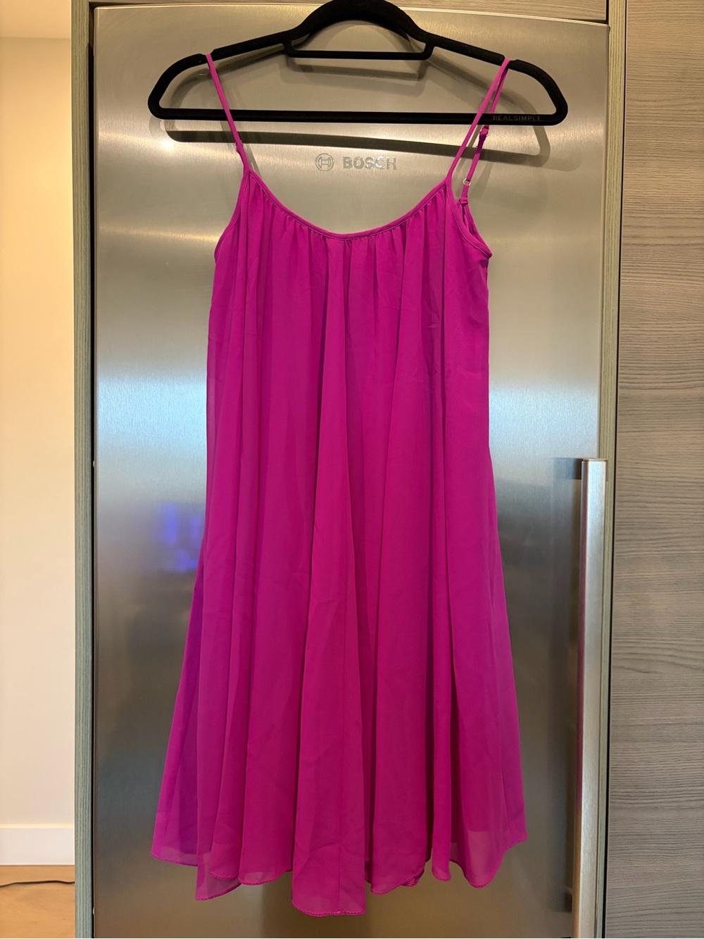 Gianni Bini Bright Fuchsia Spaghetti Strap Slip Dress